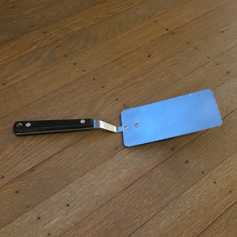 Flint Arrowhead Long Flipper Short Riveted Wooden Handle Stainless Steel VTG